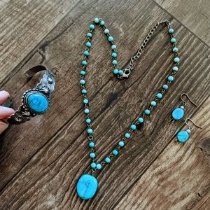 Turquoise and Silver Jewelry Bundle
